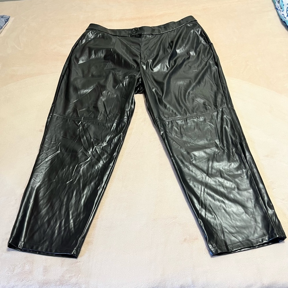Halston leather pants